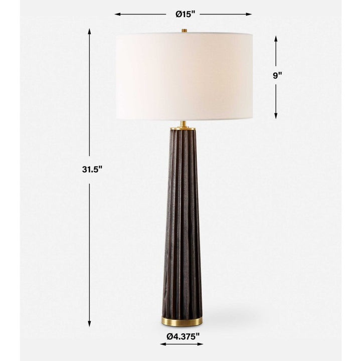Forage - Dark Scalloped Table Lamp