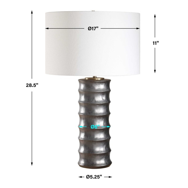 Corvair - Scalloped Table Lamp - Bronze