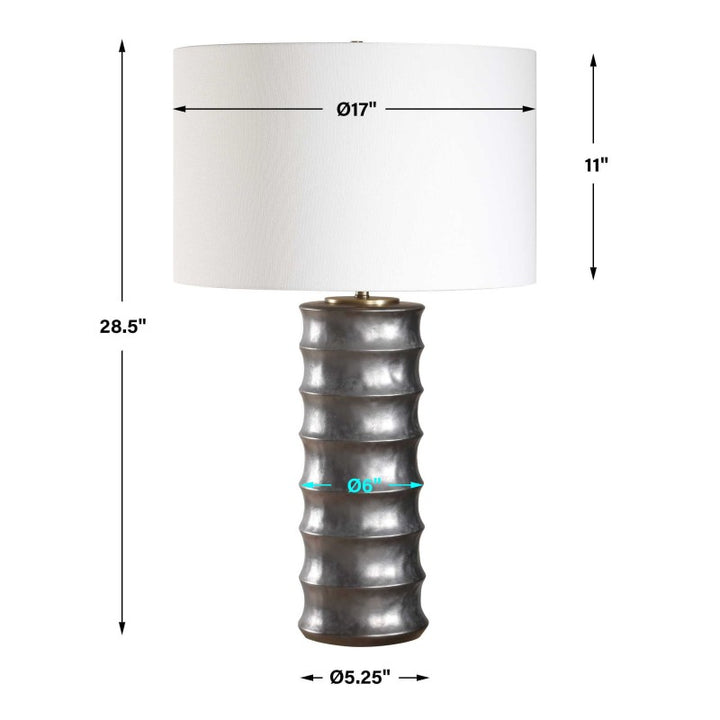 Corvair - Scalloped Table Lamp - Bronze
