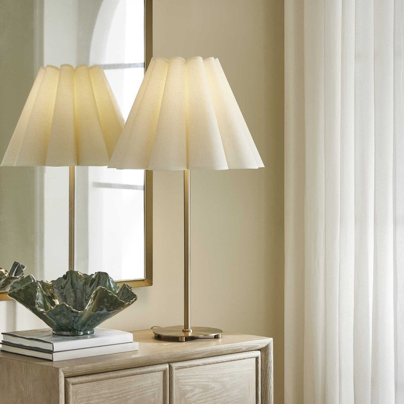 Lilabet - Fluted Shade Table Lamp - Gold
