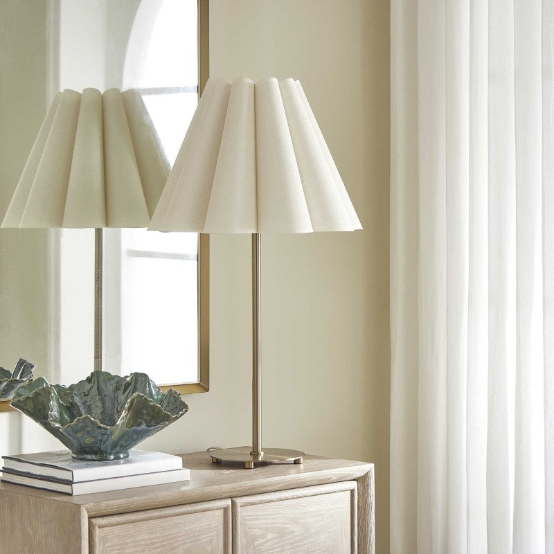 Lilabet - Fluted Shade Table Lamp - Gold