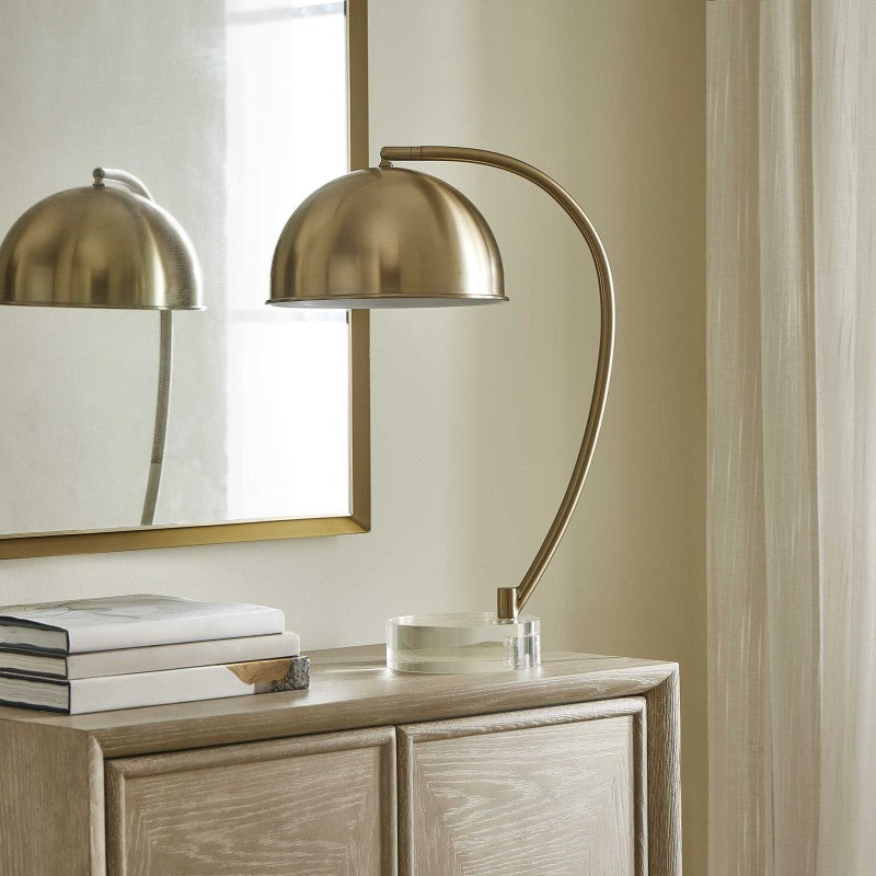 Romani - Brass Desk Lamp - Gold