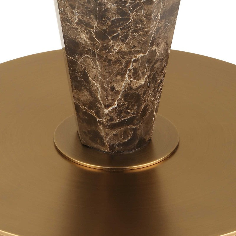 Tyree - Marble Floor Lamp - Brown