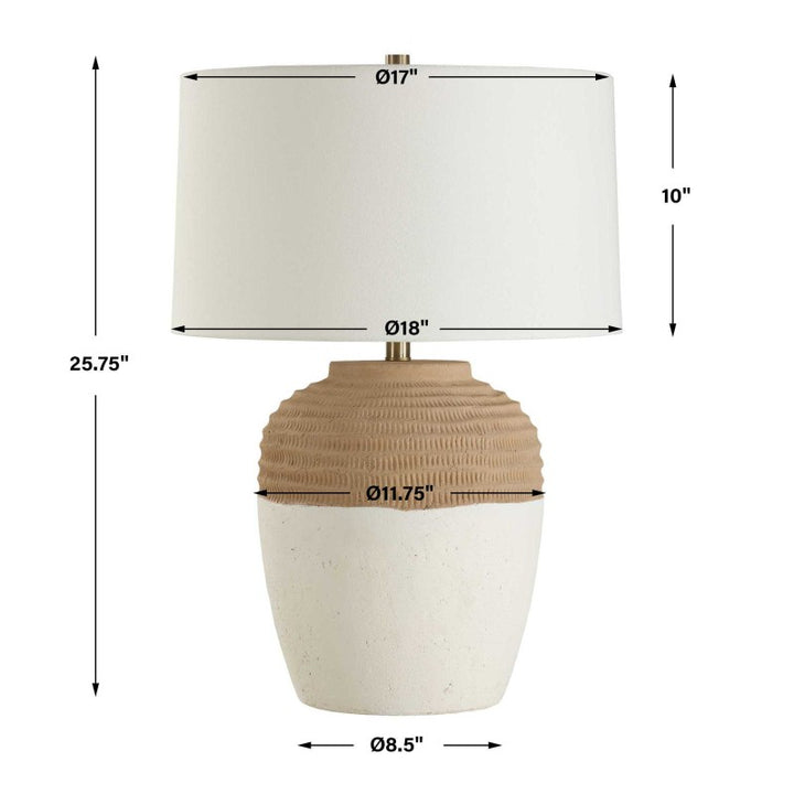 Bellaby - Terracotta Table Lamp - Brown / White