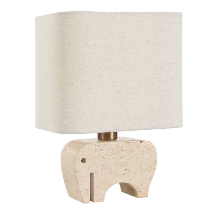 Tusk - Travertine Accent Lamp - Beige