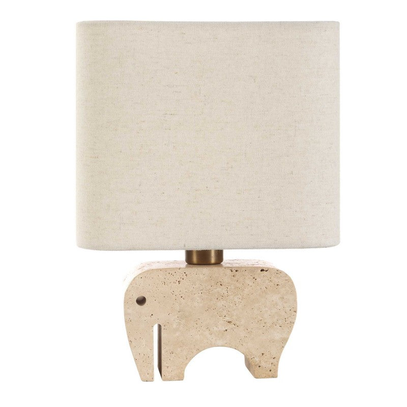 Tusk - Travertine Accent Lamp - Beige