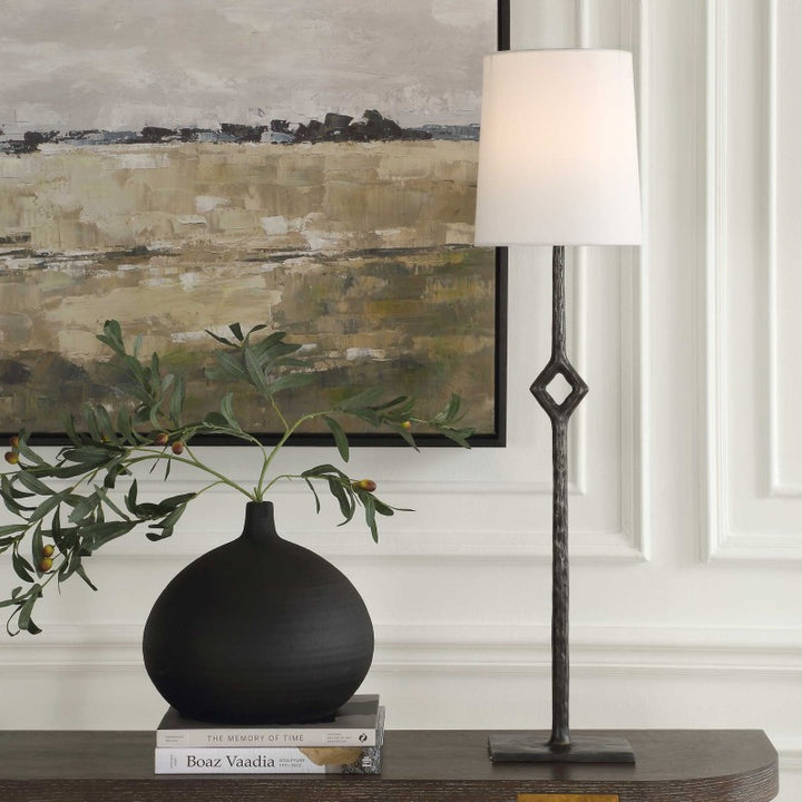Puncture - Cordless Iron Buffet Lamp - Black / Bronze