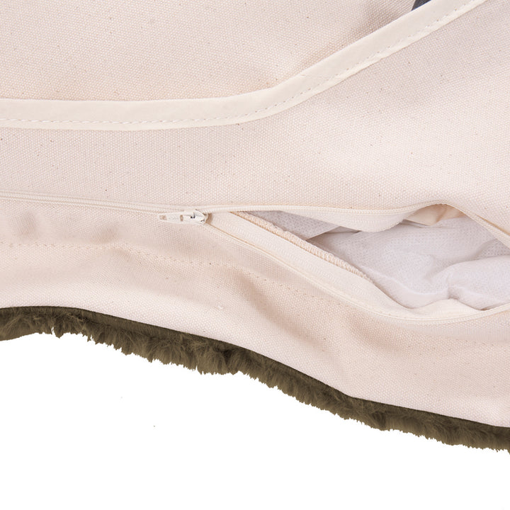 The Angora Puff Ottoman Cushion