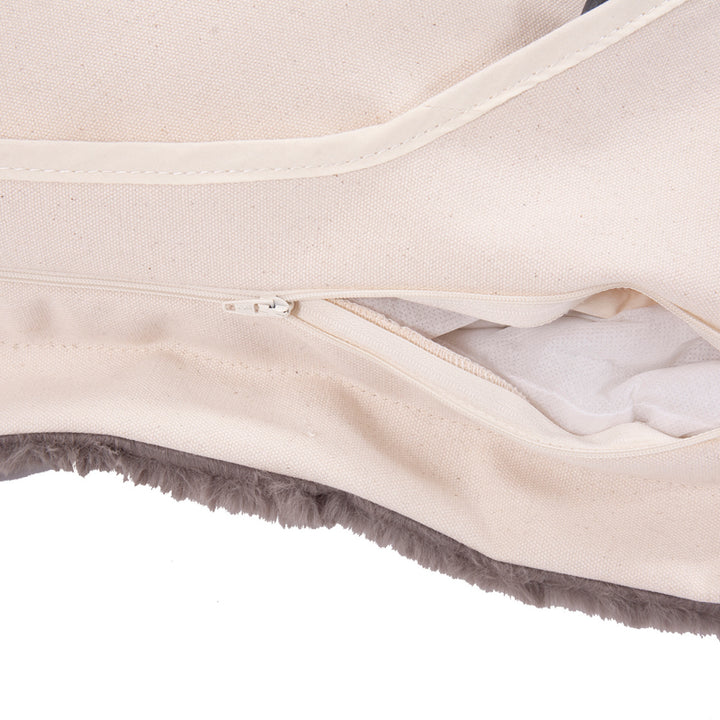 The Angora Puff Ottoman Cushion