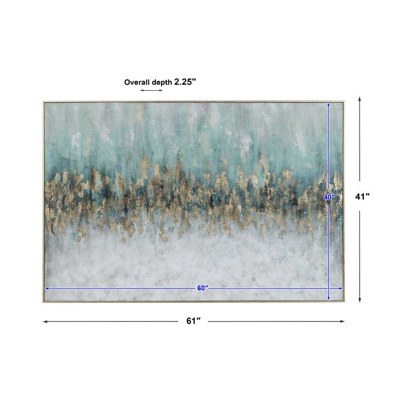 Divide - Hand Painted Art - Blue