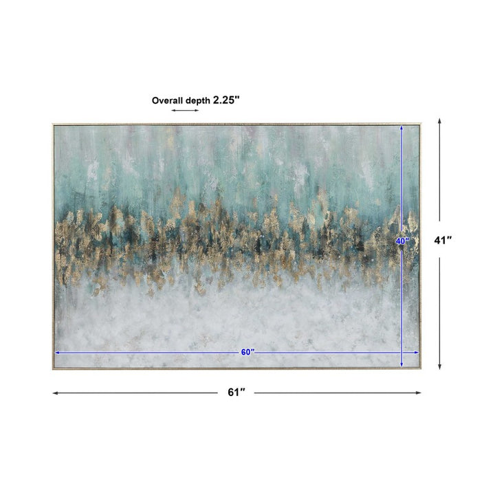 Divide - Hand Painted Art - Blue