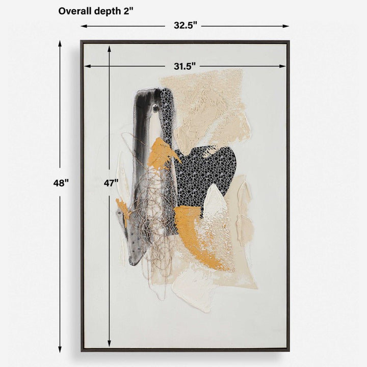 Scatter - Abstract Hand Painted Canvas Art - Black