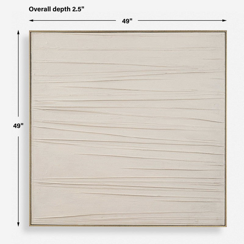 Walking The Line - Minimalist Canvas Art - Gray