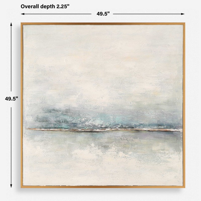 Foggy Morning - Abstract Art - Light Brown