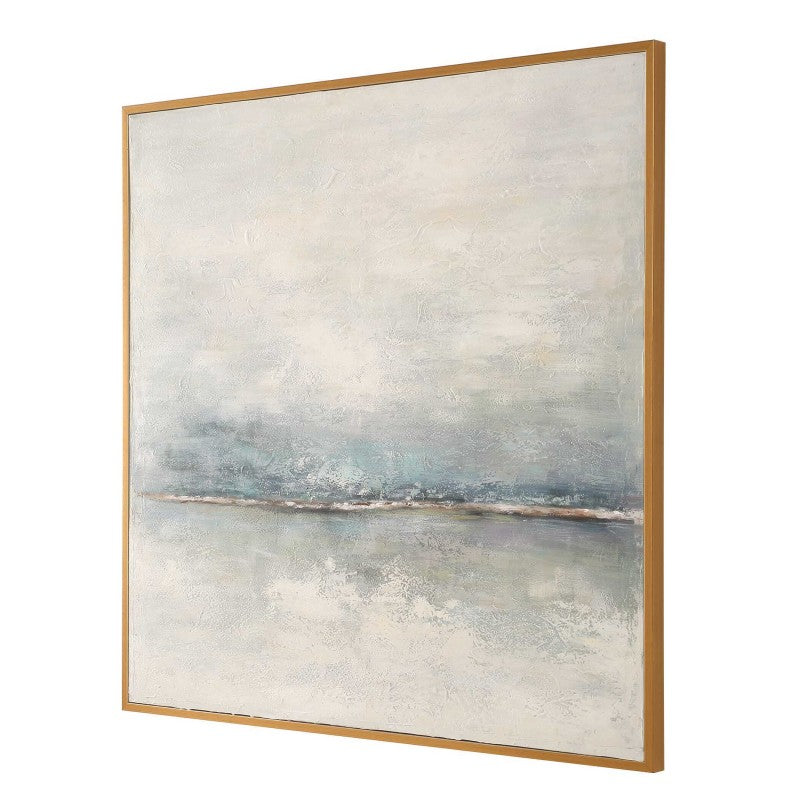 Foggy Morning - Abstract Art - Light Brown