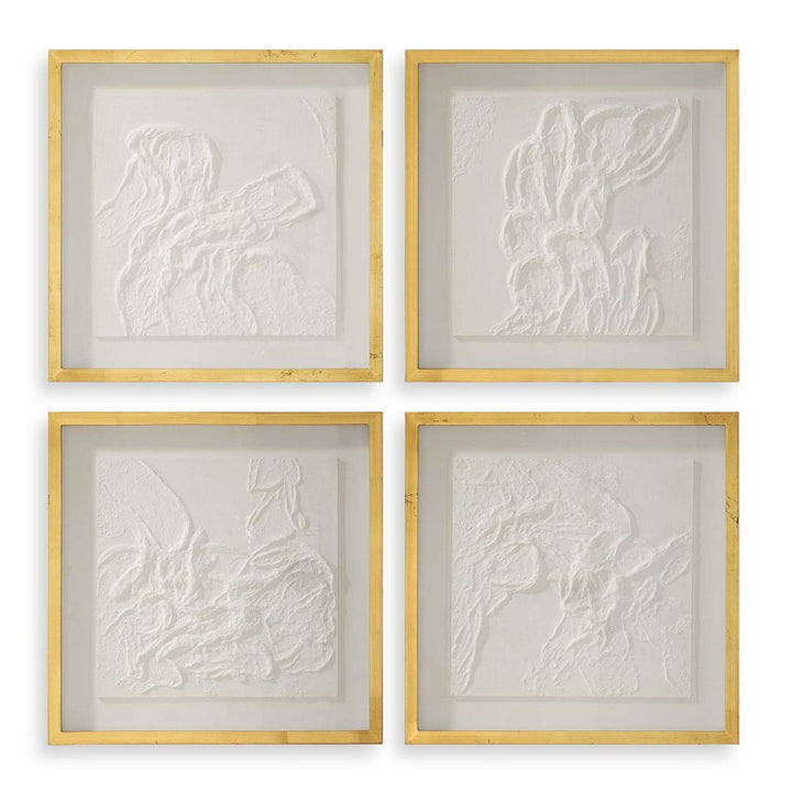 Fourfold - Framed Prints (Set of 4) - Gold