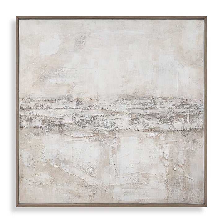 Desert Oasis - Abstract Canvas Art - Gray