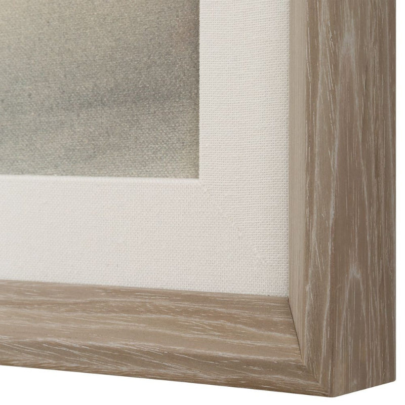 Deep Rains - Framed Abstract Print - Light Gray