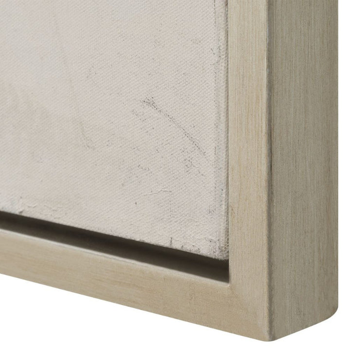 Out Of Focus - Framed Abstract Art - Gold / Gray / White / Woodtone