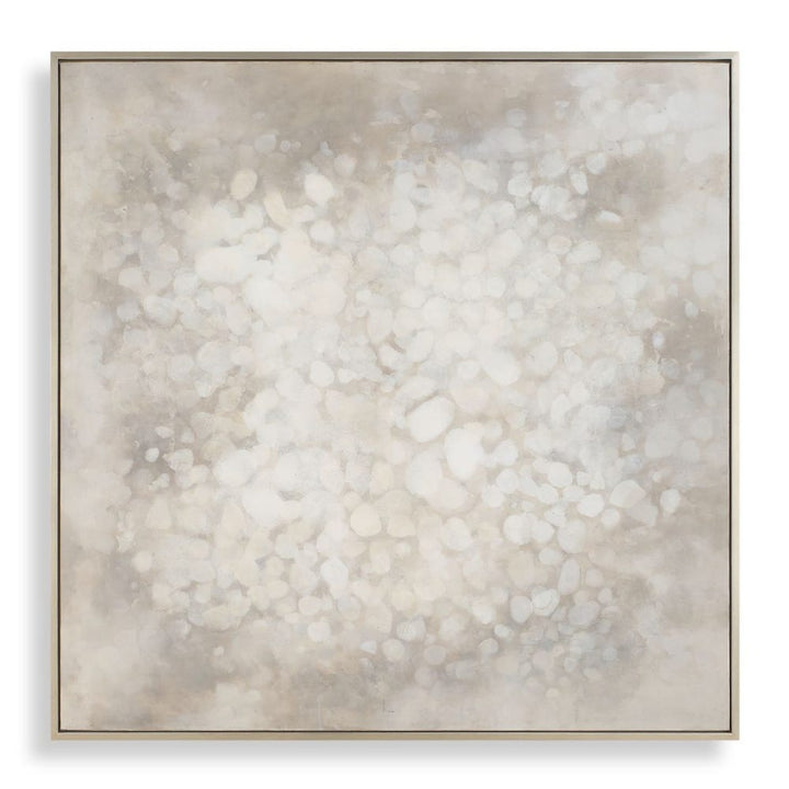 Out Of Focus - Framed Abstract Art - Gold / Gray / White / Woodtone