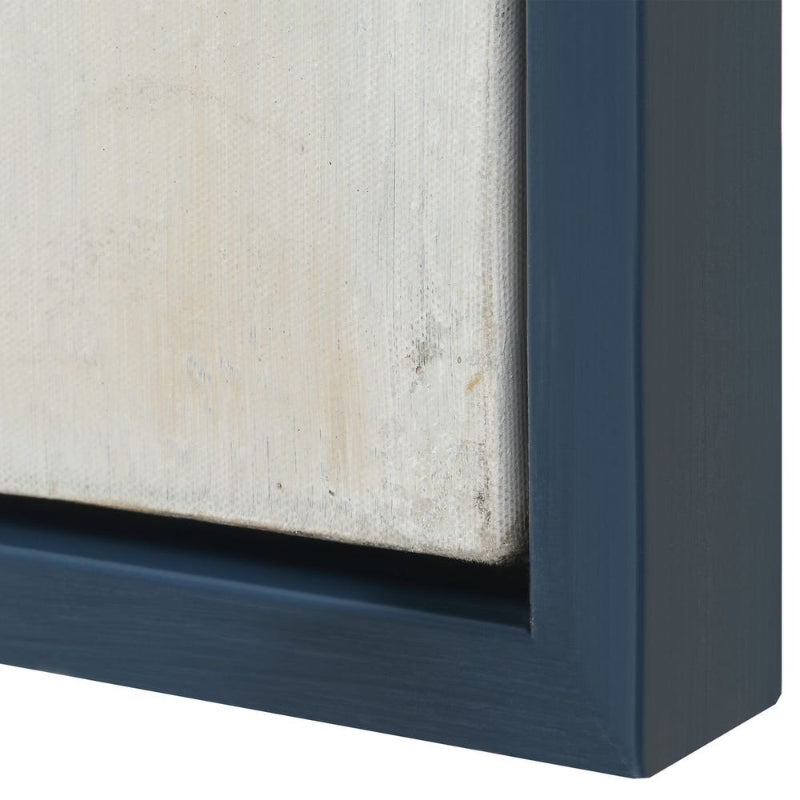 Blueprint - Hand Painted Modern Art - Black / Blue / Gold / Gray / Orange / White