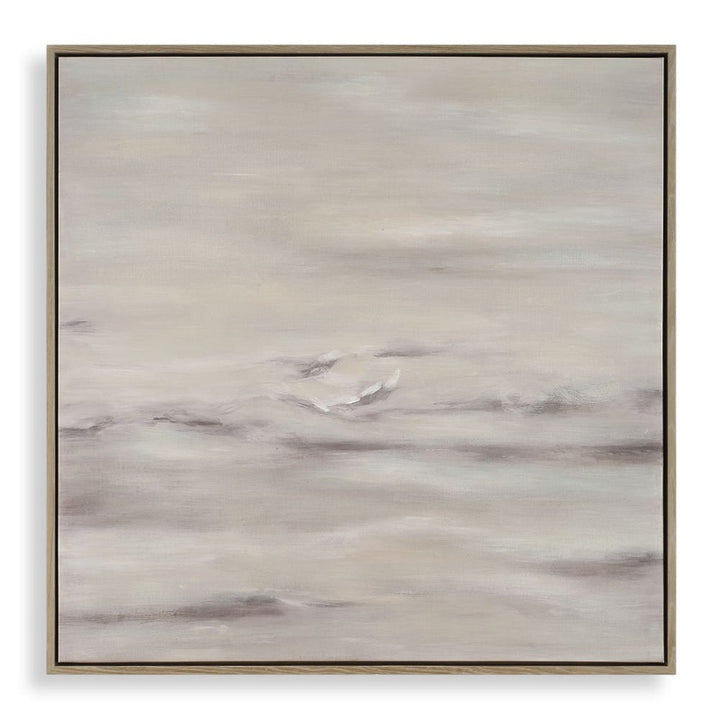 Trance - Hand Painted Abstract Art - Brown / Gray / White / Woodtone