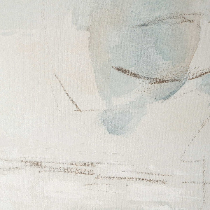 One And Only - Hand Painted Abstract Art - Blue / Brown / Gray / White