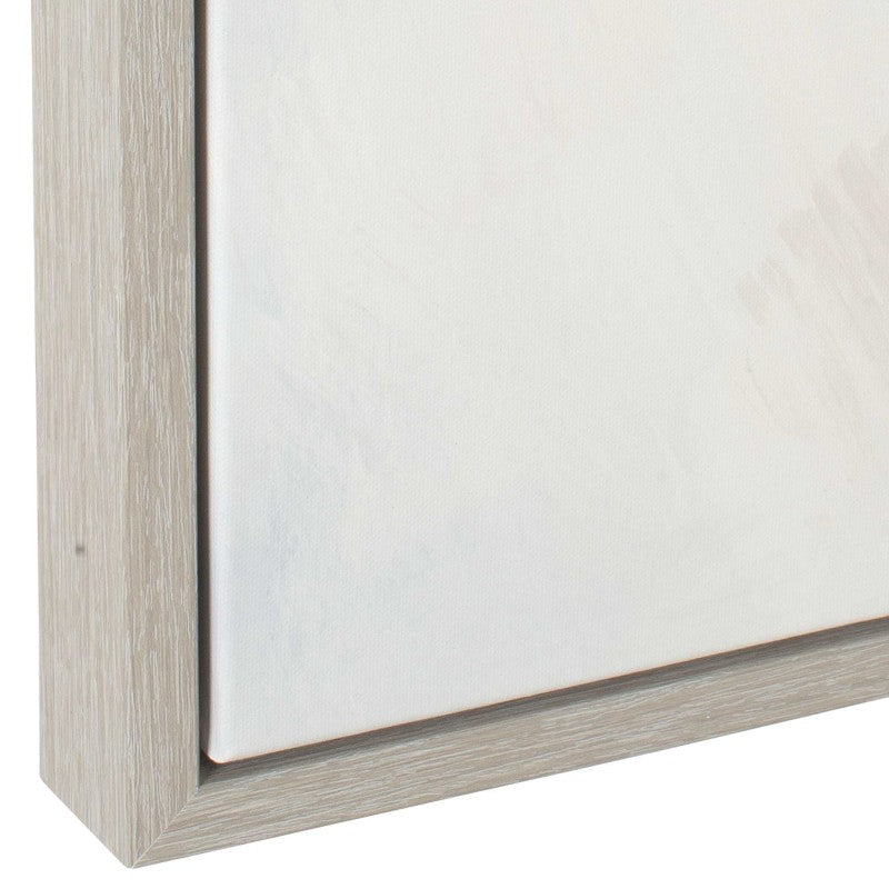 Simple Serenity - Framed Abstract Art - White / Light Blue