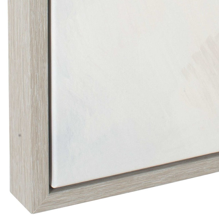 Simple Serenity - Framed Abstract Art - White / Light Blue