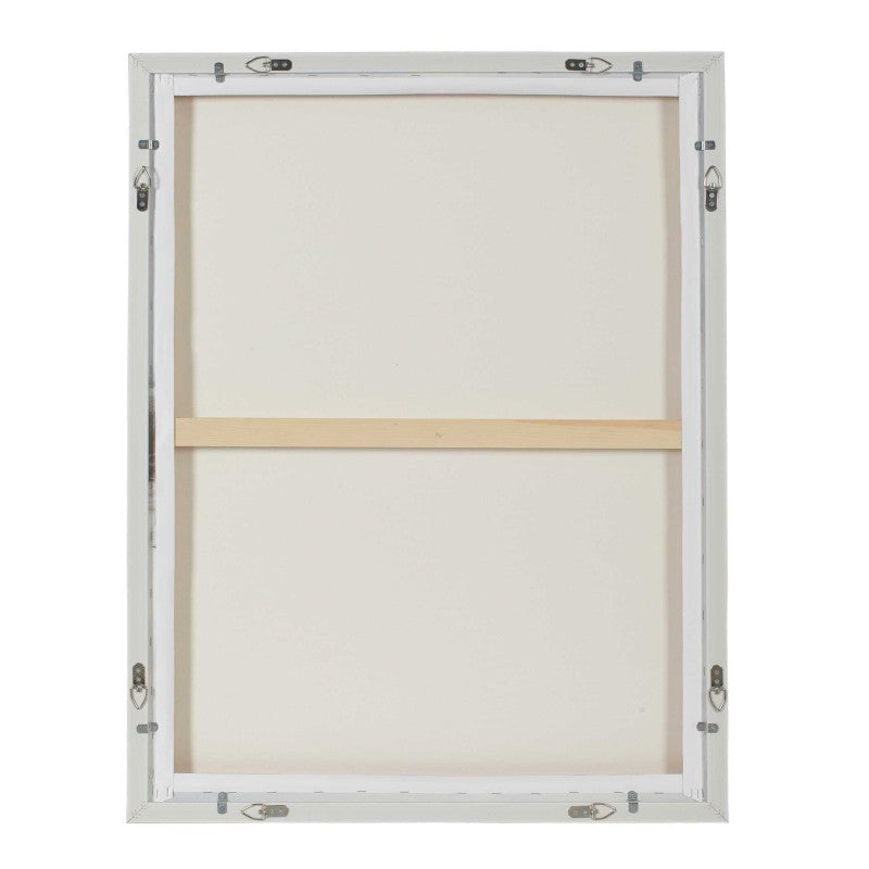 Simple Serenity - Framed Abstract Art - White / Light Blue