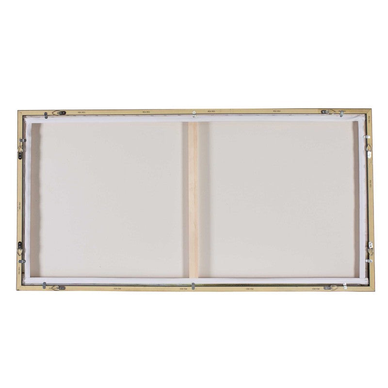 Hazy Lake - Framed Landscape Art - Gold / Gray / Green / Light Blue