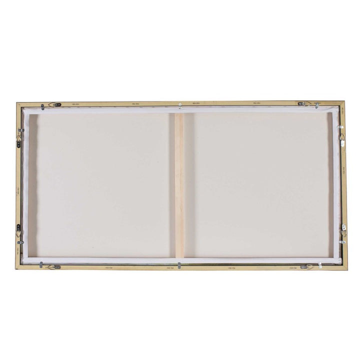 Hazy Lake - Framed Landscape Art - Gold / Gray / Green / Light Blue
