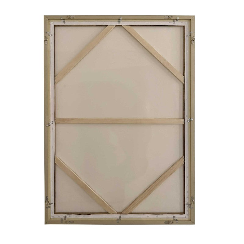 Bluster - Framed Abstract Canvas - Blue / Brown / Gray / Orange / Purple / White / Yellow