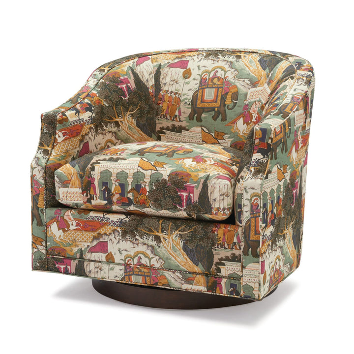 Carly Wood Swivel Chair