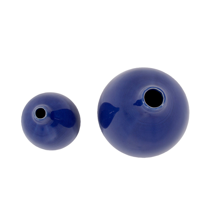 The Cobalt Blue Glaze Vases - Set of 2