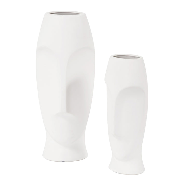 Abstract Faces Vases - Set of 2