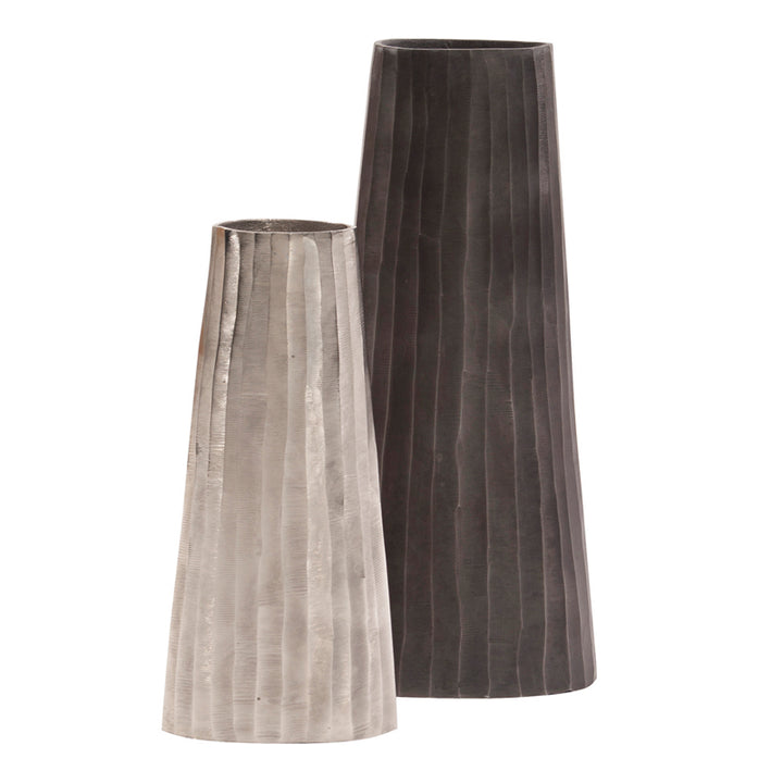 Chiseled Metal Vase