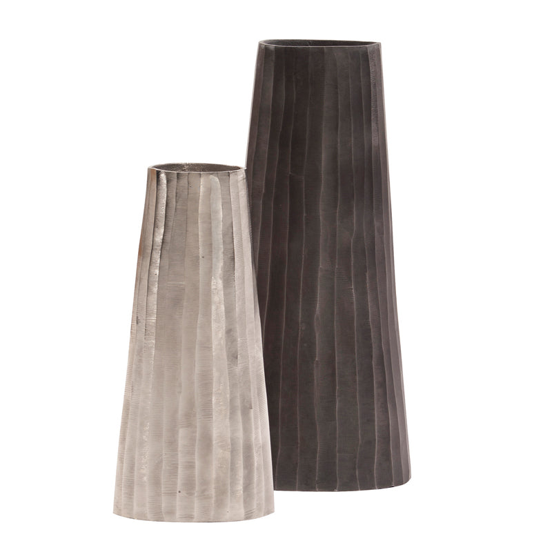 Chiseled Metal Vase
