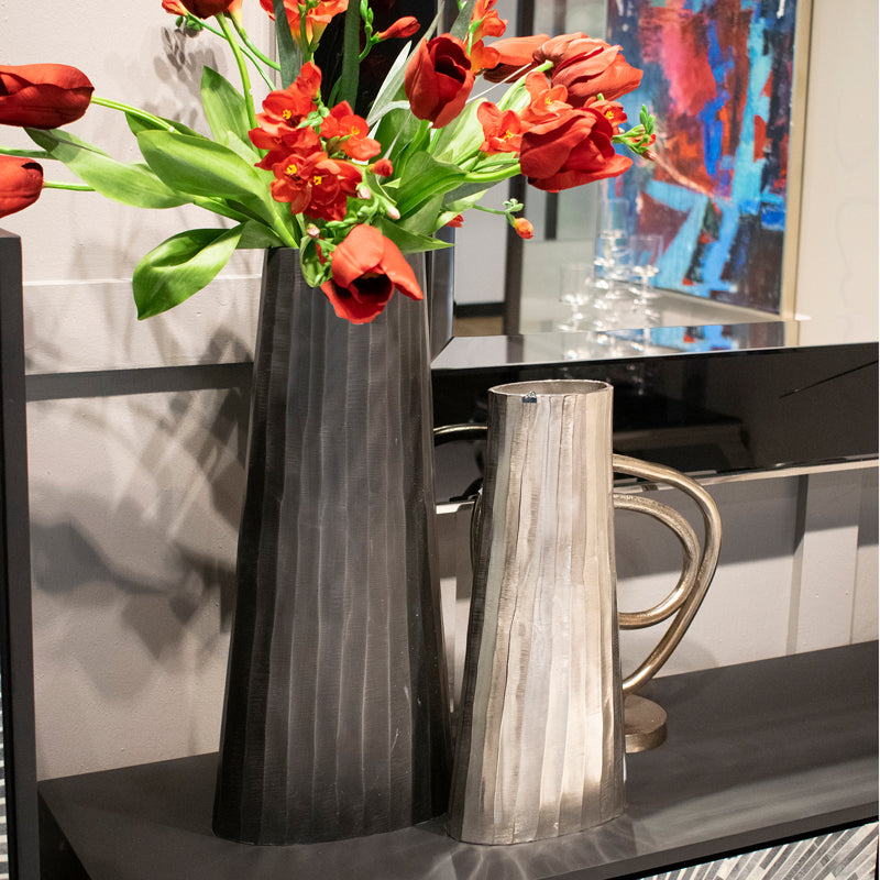 Chiseled Metal Vase