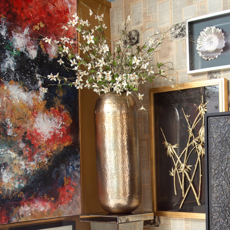 Hammered Deep Bronze Vase