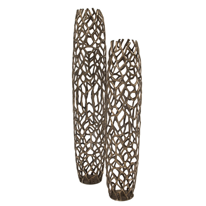 Bronze Aluminum Branch Vase