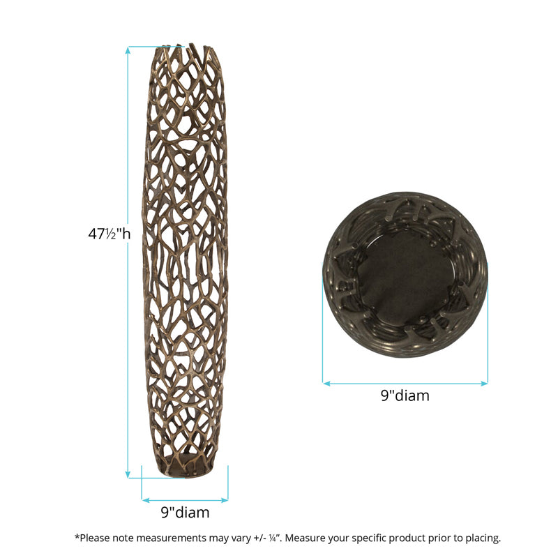 Bronze Aluminum Branch Vase