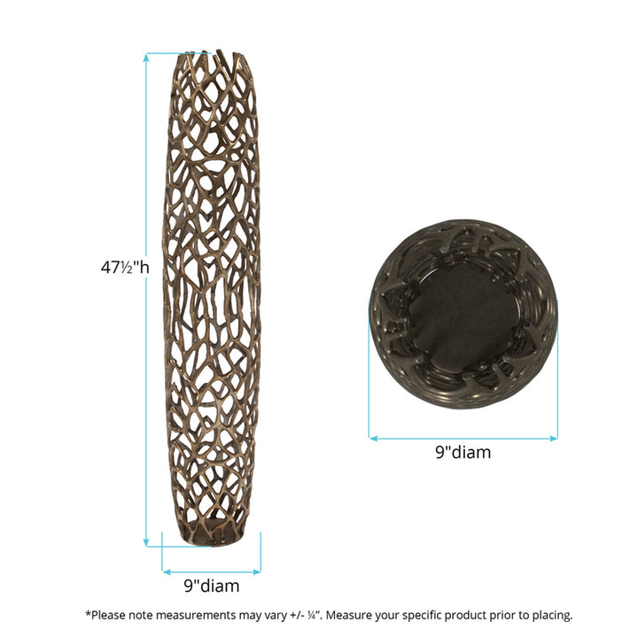 Bronze Aluminum Branch Vase