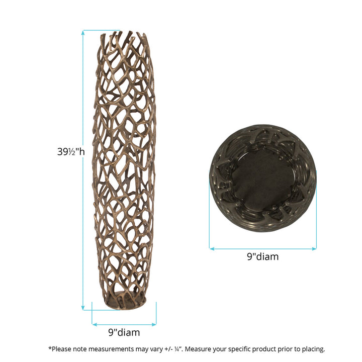 Bronze Aluminum Branch Vase