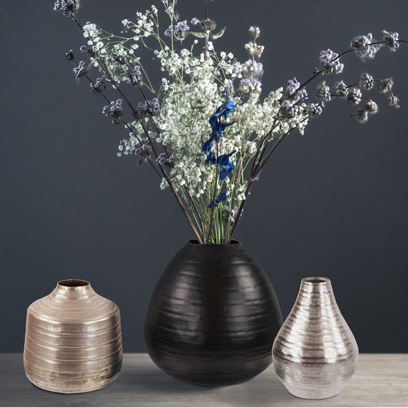 Chiseled Metal Vase