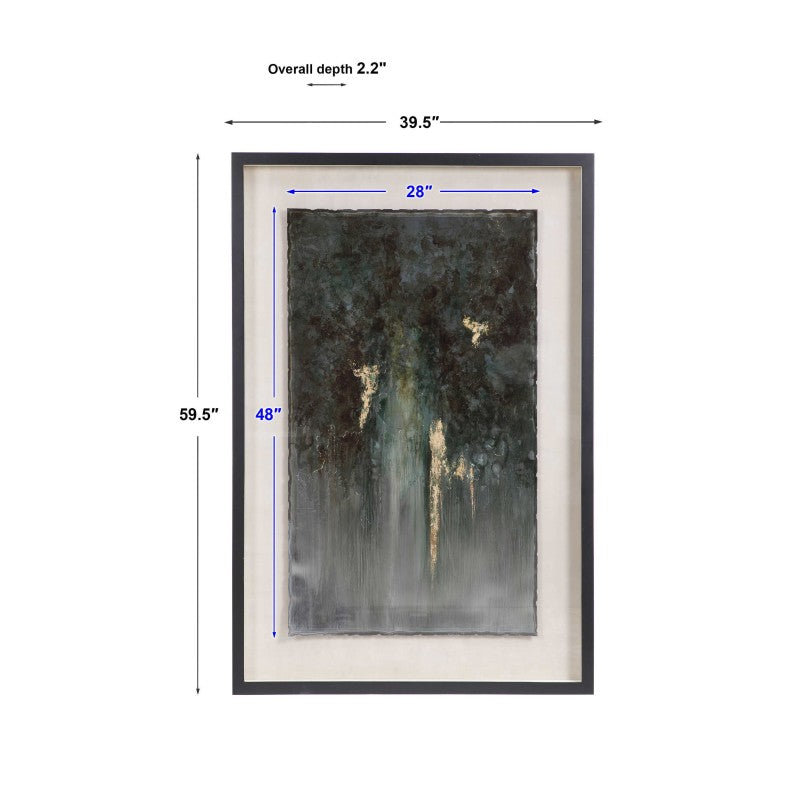 Rustic Patina Grande - Abstract Art - Dark Gray