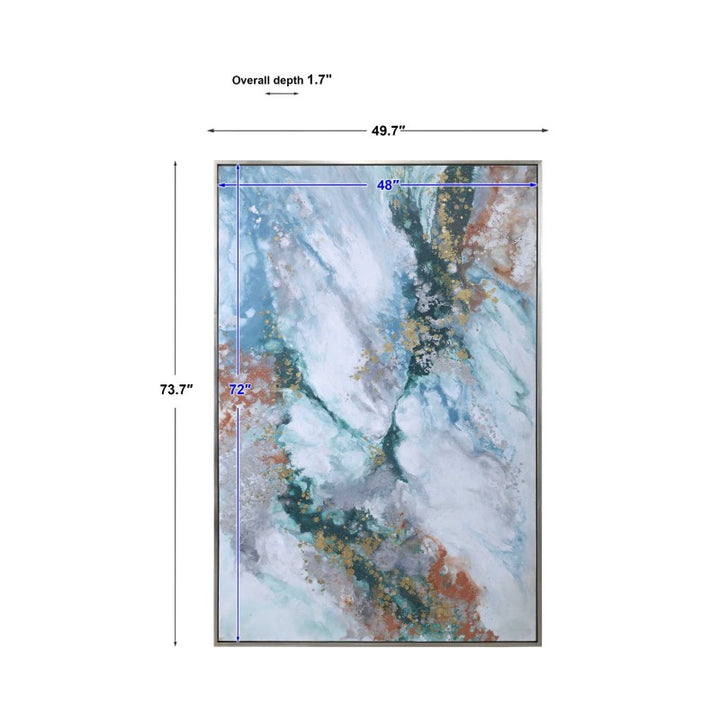 Mercury Hand - Abstract Art - Blue