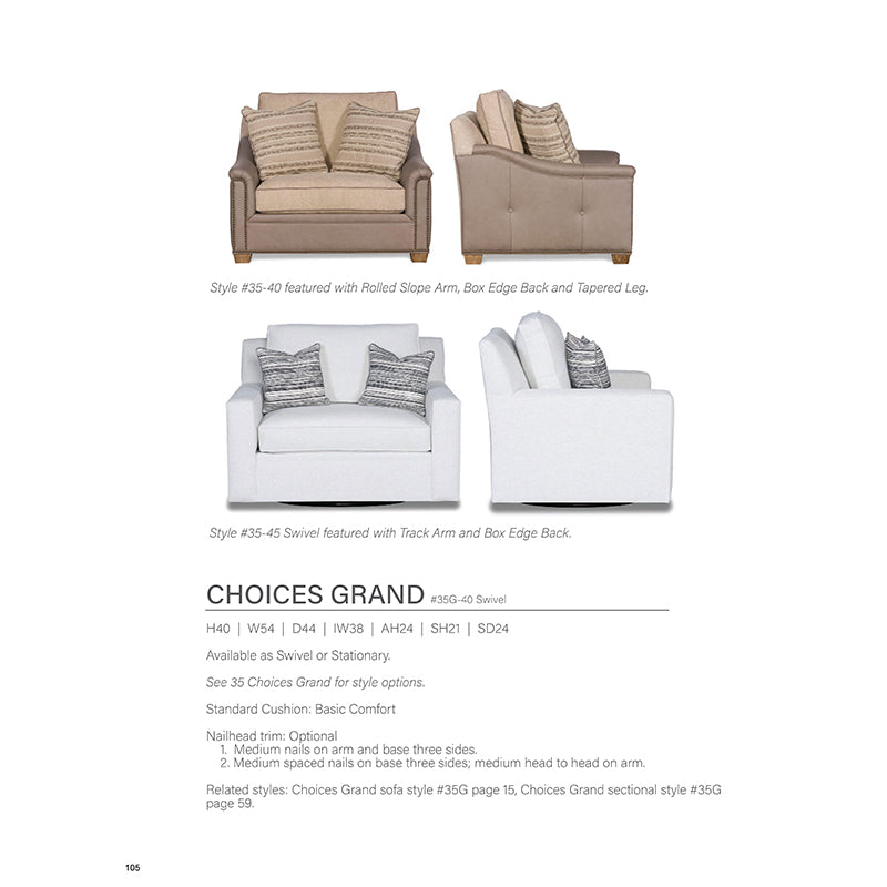 Choices Grande Chair and a half