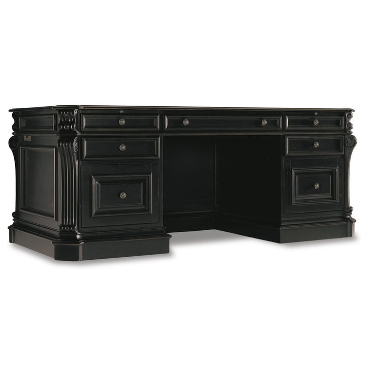 Telluride - 76" Executive Desk With Leather Panels