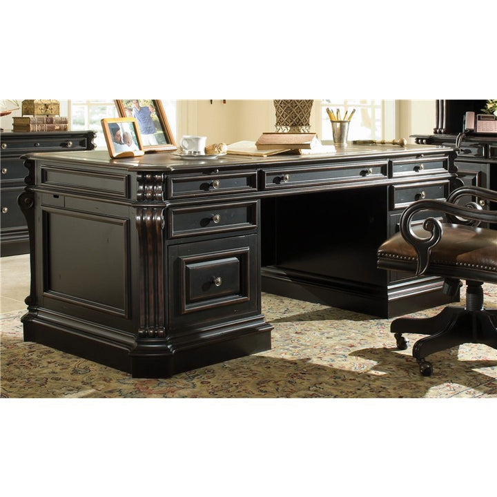 Telluride - 76" Executive Desk With Wood Panels